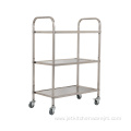 Dismounting Three Tiers Stainless Steel Food Trolley